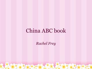 China ABC book