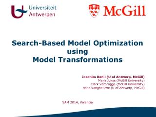 Search-Based Model Optimization using Model Transformations