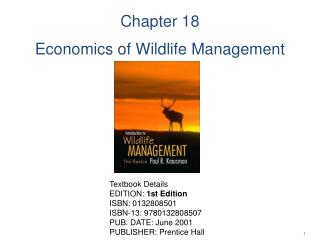Chapter 18 Economics of Wildlife Management