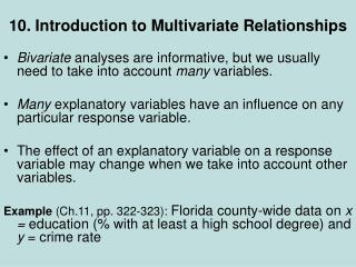 10. Introduction to Multivariate Relationships