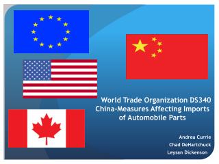 World Trade Organization DS340 China-Measures Affecting Imports of Automobile Parts