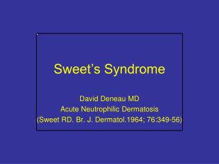 Sweet’s Syndrome