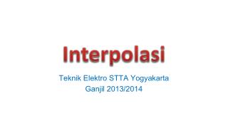 Interpolasi