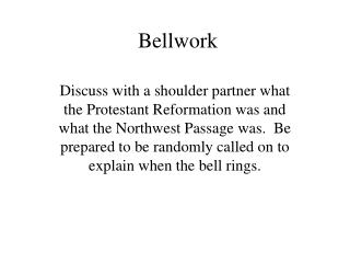 Bellwork