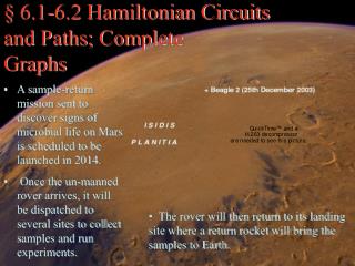 § 6.1-6.2 Hamiltonian Circuits and Paths; Complete Graphs