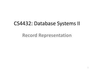 CS4432: Database Systems II