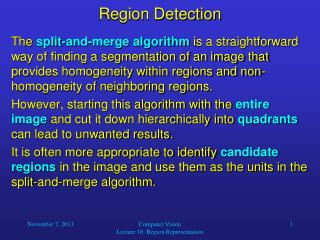 Region Detection