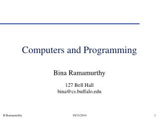 Computers and Programming