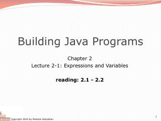 Building Java Programs