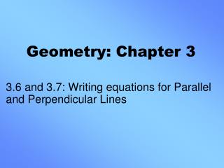 Geometry: Chapter 3