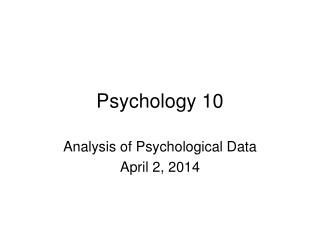 Psychology 10