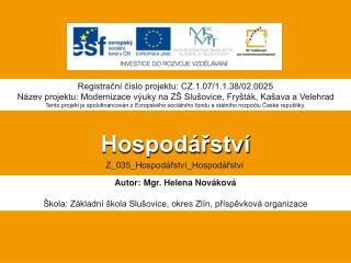 Hospodářství