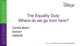 The Equality Duty: Where do we go from here?