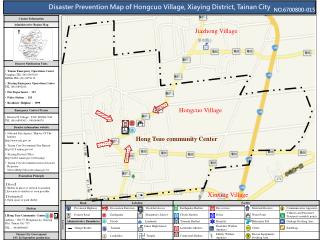 Disaster Prevention Map of Hongcuo Village, Xiaying District, Tainan City