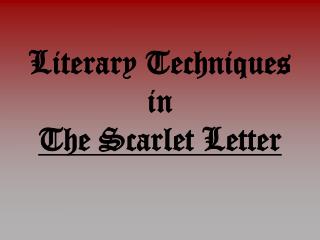 Literary Techniques in The Scarlet Letter