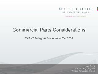 Commercial Parts Considerations