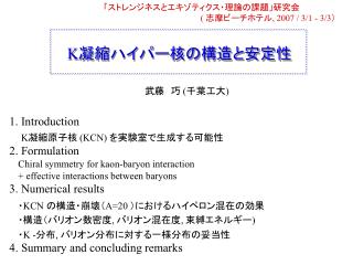 K 凝縮ハイパー核の構造と安定性