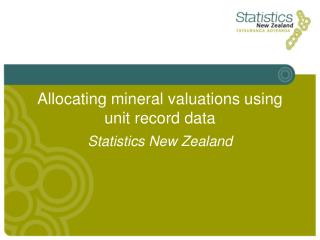 Allocating mineral valuations using unit record data