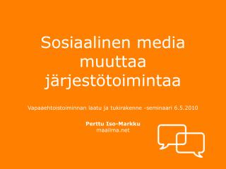 Sosiaalinen media muuttaa järjestötoimintaa