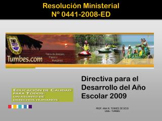 Resolución Ministerial Nº 0441-2008-ED