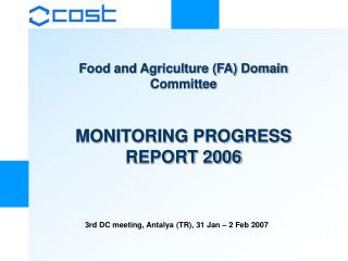 MONITORING PROGRESS REPORT 2006