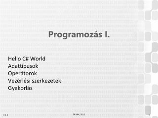 Programozás I.