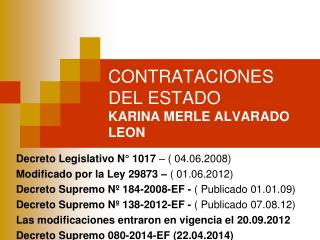 CONTRATACIONES DEL ESTADO KARINA MERLE ALVARADO LEON