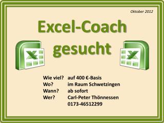 Excel-Coach gesucht