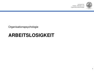 Arbeitslosigkeit