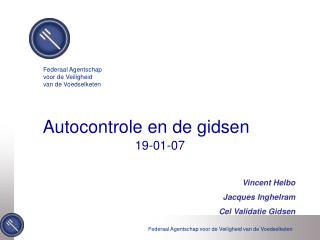 Autocontrole en de gidsen