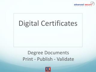 Digital Certificates