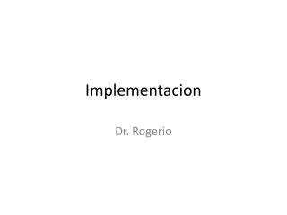 Implementacion