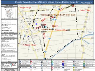 Disaster Prevention Map of Xinxing Village, Xiaying District, Tainan City