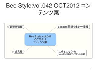 Bee Style:vol.042 OCT2012 コンテンツ案