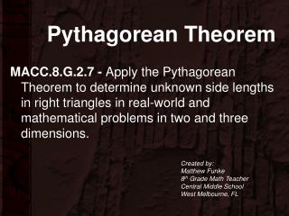 Pythagorean Theorem