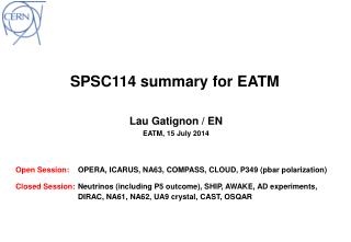 SPSC114 summary for EATM