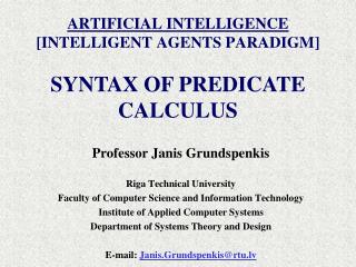 ARTIFICIAL INTELLIGENCE [INTELLIGENT AGENTS PARADIGM]