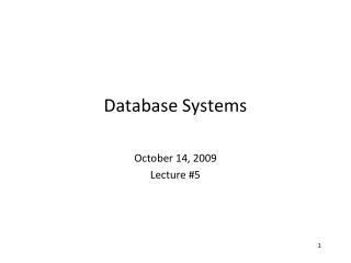 Database Systems