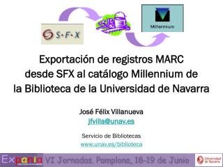 Exportación de registros MARC desde SFX al catálogo Millennium de