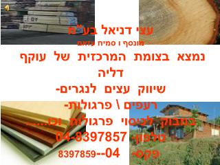 עצי דניאל בע&quot;מ מונסף ו סמיח עזאם נמצא  בצומת  המרכזית  של  עוקף  דליה שיווק  עצים  לנגרים-