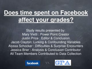 Does time spent on Facebook affect your grades?