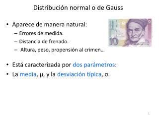 Distribución normal o de Gauss