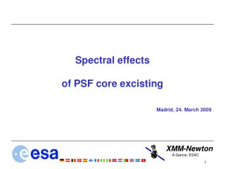 Spectral effects of PSF core excisting Madrid, 24. March 2009