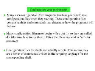 Configuration your environment