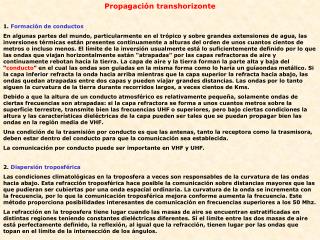 Propagación transhorizonte 1. Formación de conductos