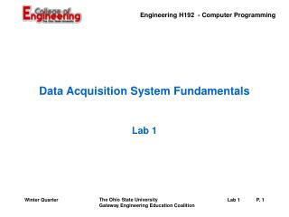 Data Acquisition System Fundamentals