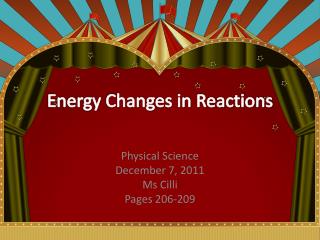 Energy Changes in Reactions