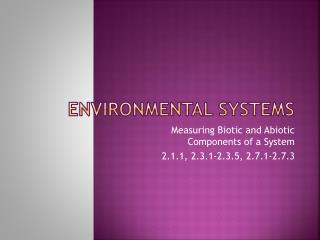 Environmental Systems