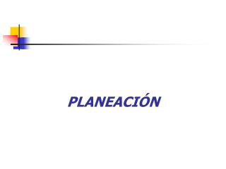 PLANEACIÓN