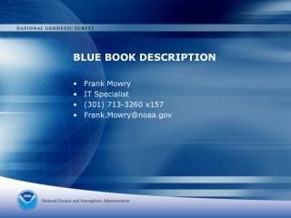 BLUE BOOK DESCRIPTION